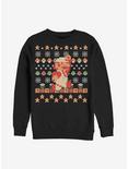 Nintendo Super Mario Retro Jump Christmas Pattern Sweatshirt, BLACK, hi-res