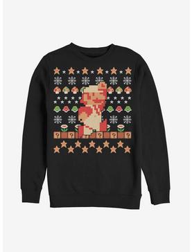 Nintendo Super Mario Retro Jump Christmas Pattern Sweatshirt, , hi-res