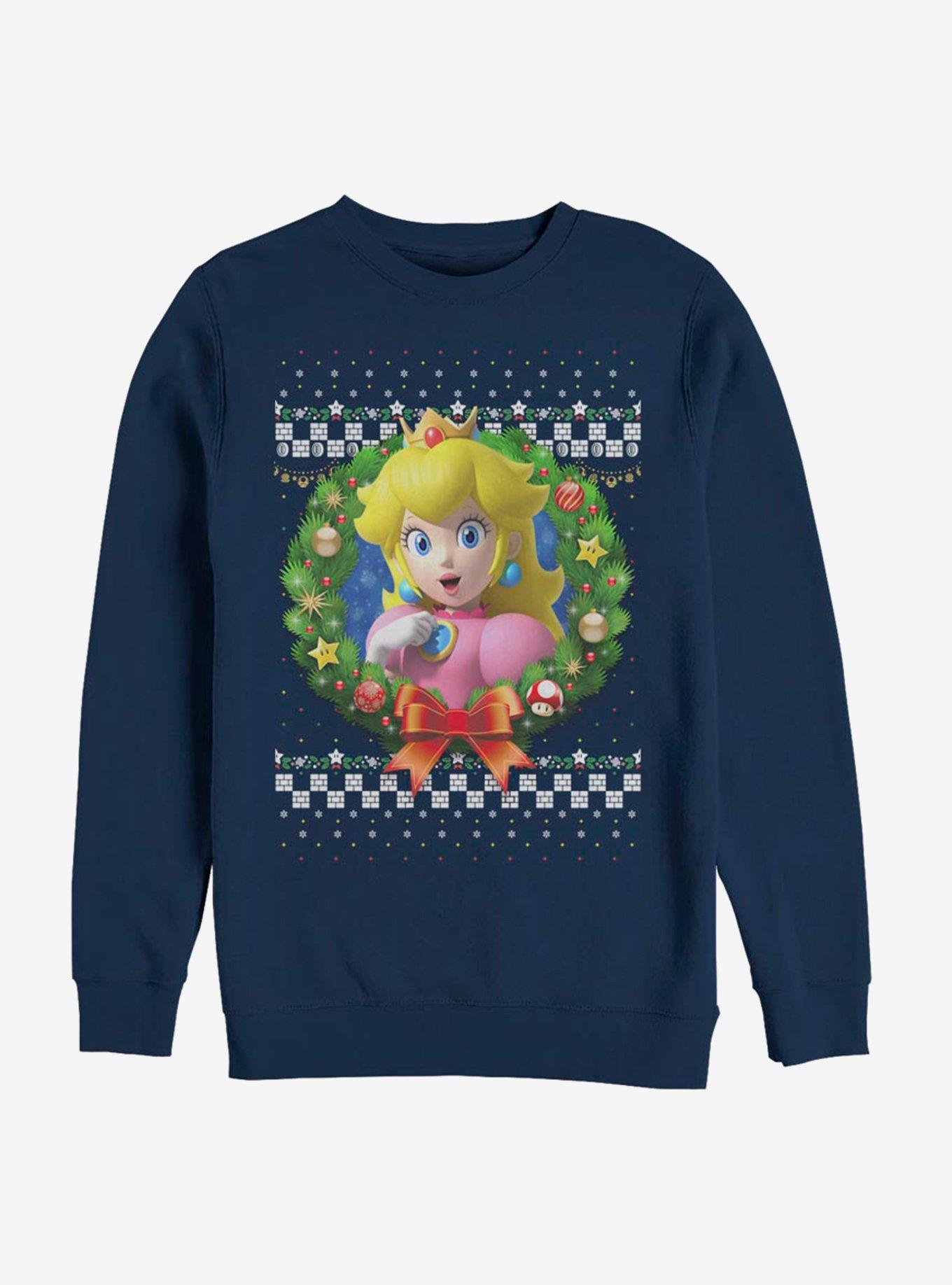 Nintendo Super Mario Wreath Princess Peach 3D Sweatshirt, , hi-res