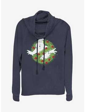 Ghostbusters Holiday Logo Cowlneck Long-Sleeve Womens Top, , hi-res