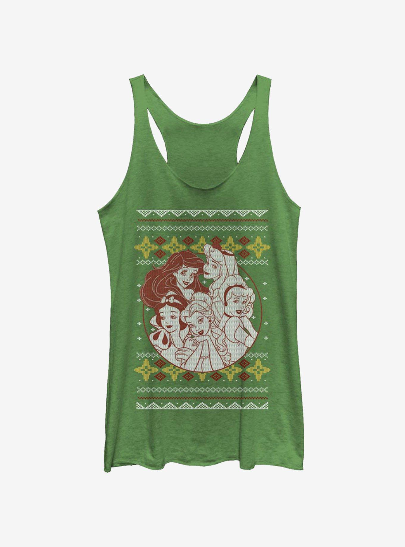 Disney Princess Christmas Pattern Womens Tank Top, , hi-res