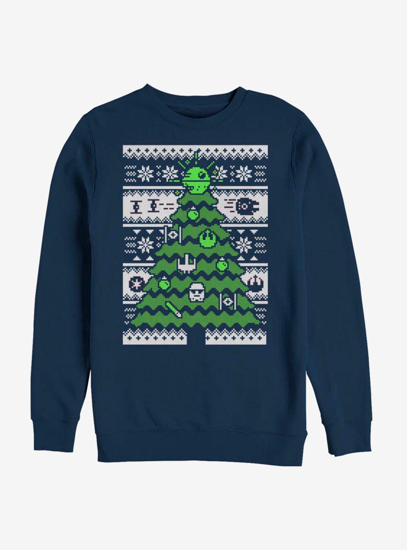 Star Wars Galactic Tree Christmas Pattern Sweatshirt, , hi-res