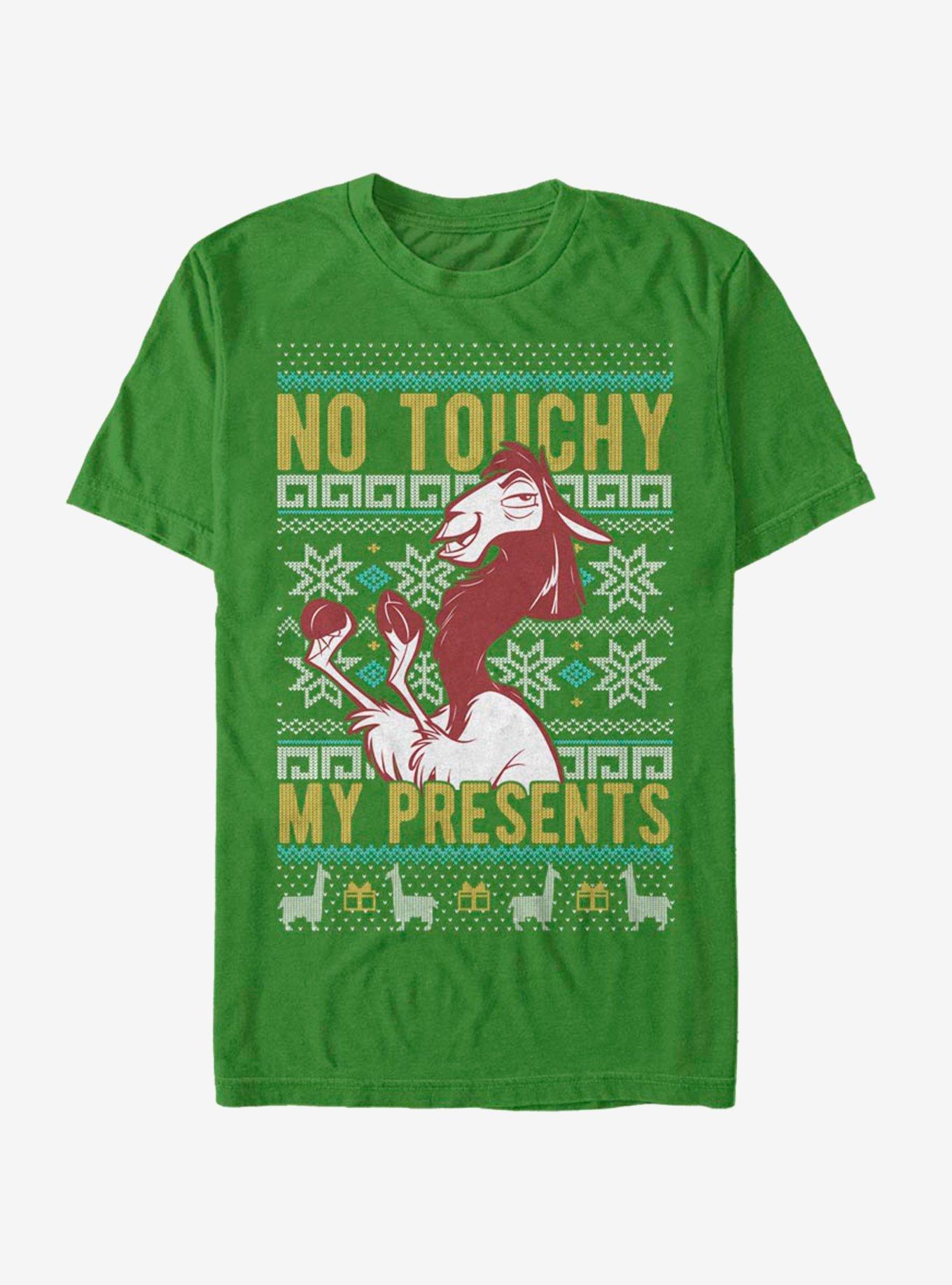 Disney The Emperor's New Groove No Touchy Christmas Pattern T-Shirt, KELLY, hi-res