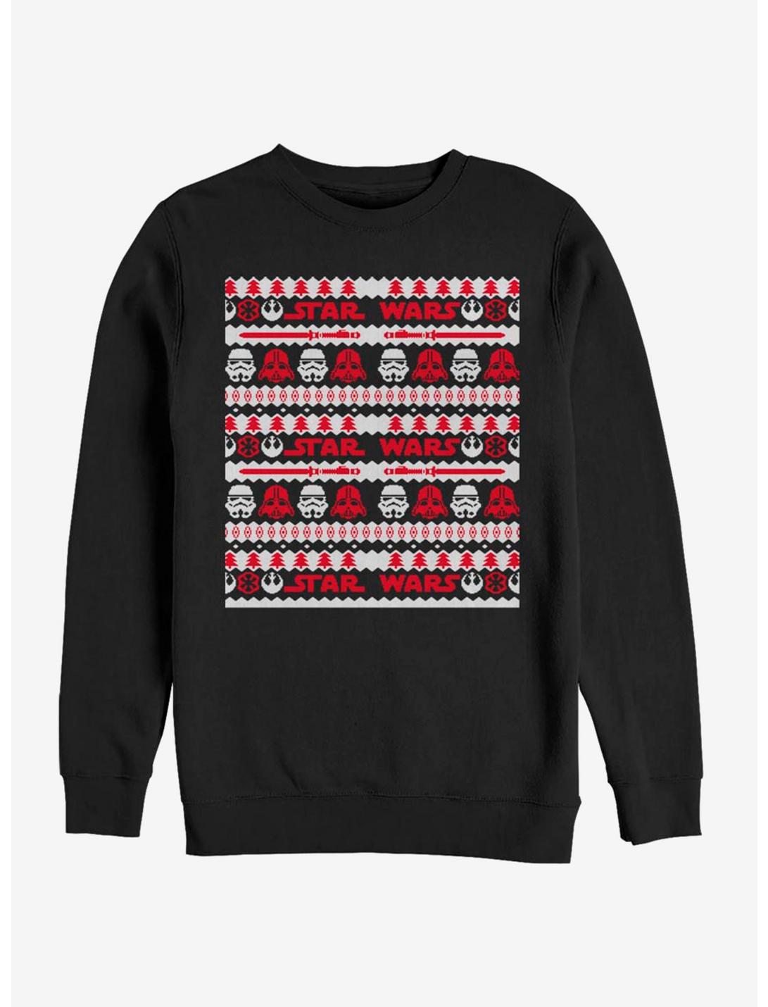 Star Wars Holiday Zags Simplified Sweatshirt, BLACK, hi-res