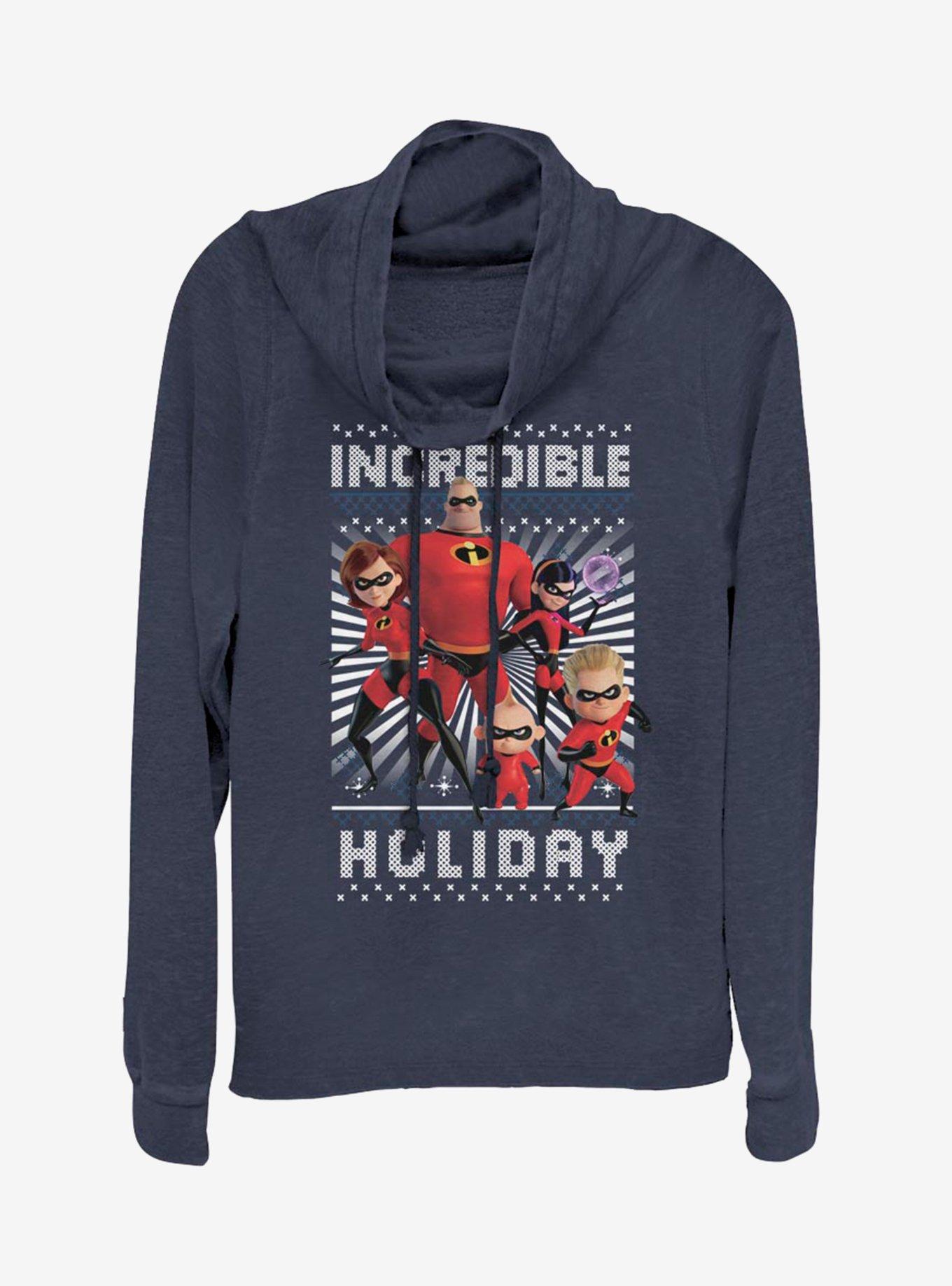 Disney Pixar The Incredibles Incredible Holiday Cowlneck Long-Sleeve Womens Top, , hi-res