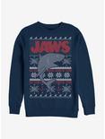 Jaws Christmas Pattern Sweatshirt, NAVY, hi-res