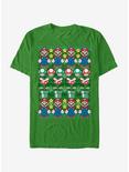 Nintendo Super Mario Christmas Pattern T-Shirt, KELLY, hi-res