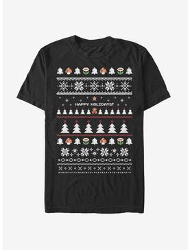 Nintendo Super Mario Happy Holidays Christmas Pattern T-Shirt, , hi-res