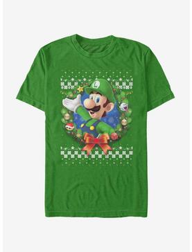 Nintendo Super Mario Wreath Luigi 3D T-Shirt, , hi-res