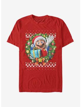 Nintendo Super Mario Wreath Mario 3D T-Shirt, , hi-res