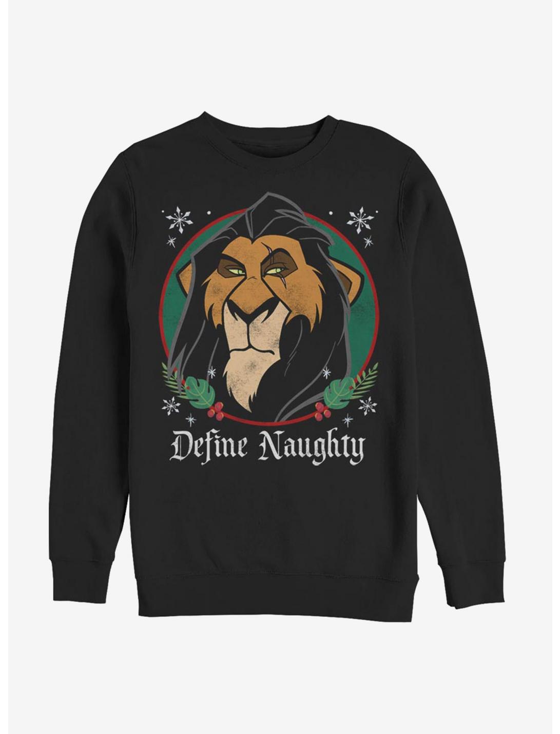 Disney The Lion King Scar Define Naughty Sweatshirt, BLACK, hi-res