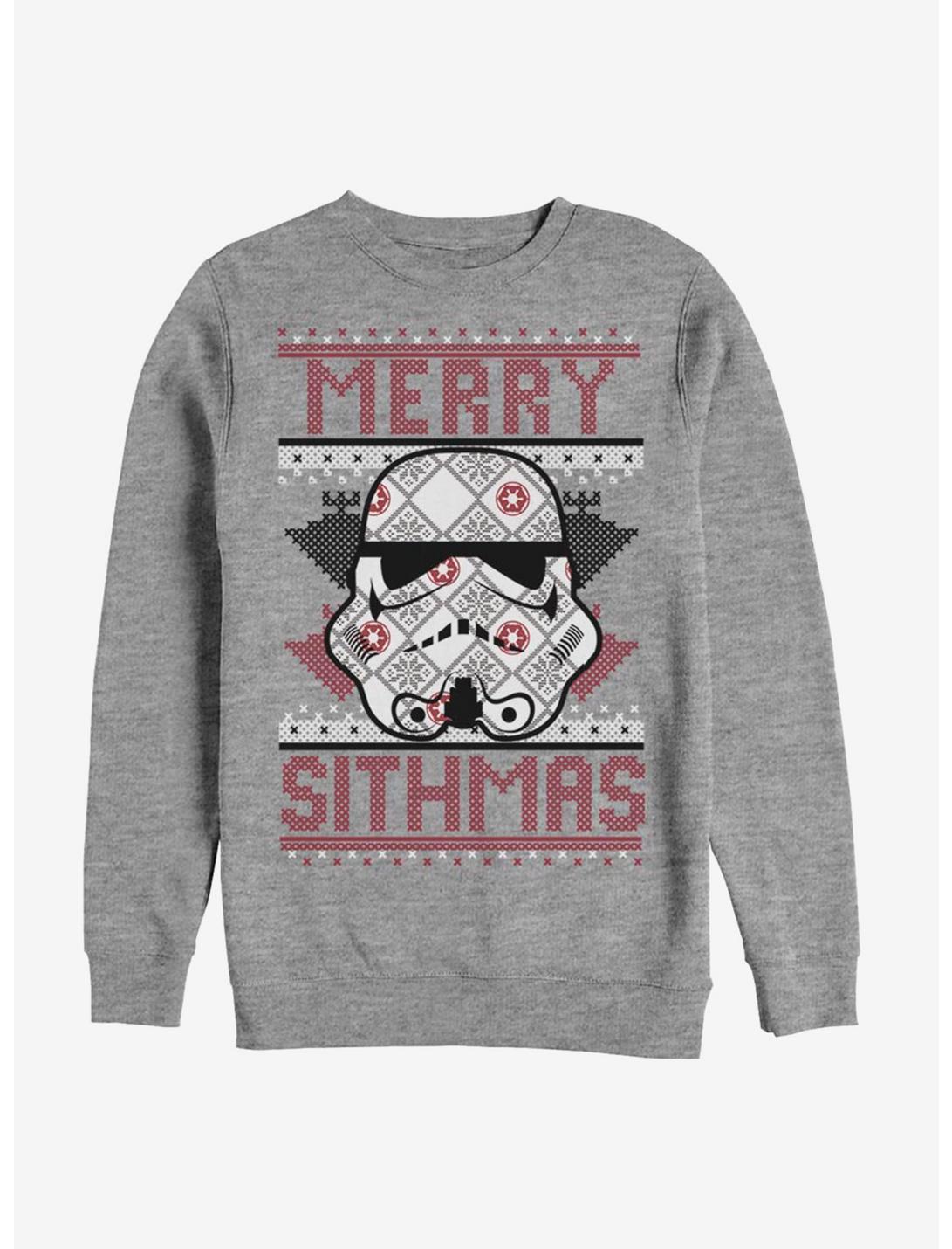 Star Wars Sith Christmas Pattern Sweatshirt, ATH HTR, hi-res