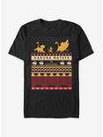 Disney The Lion King Hakuna Matata Christmas Pattern T-Shirt, BLACK, hi-res