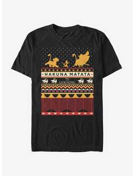 Disney The Lion King Hakuna Matata Christmas Pattern T-Shirt, , hi-res