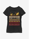 Disney The Lion King Hakuna Matata Christmas Pattern Youth Girls T-Shirt, BLACK, hi-res