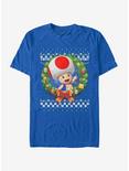 Nintendo Super Mario Wreath Toad 3D T-Shirt, ROYAL, hi-res