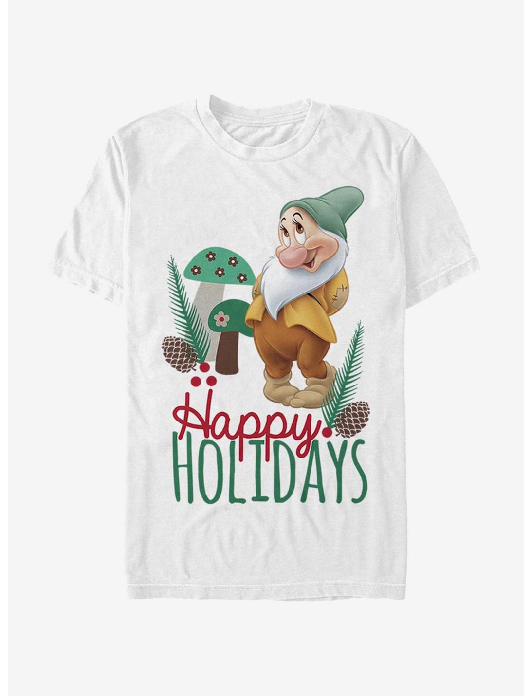 Disney Snow White Bashful Christmas T-Shirt, WHITE, hi-res