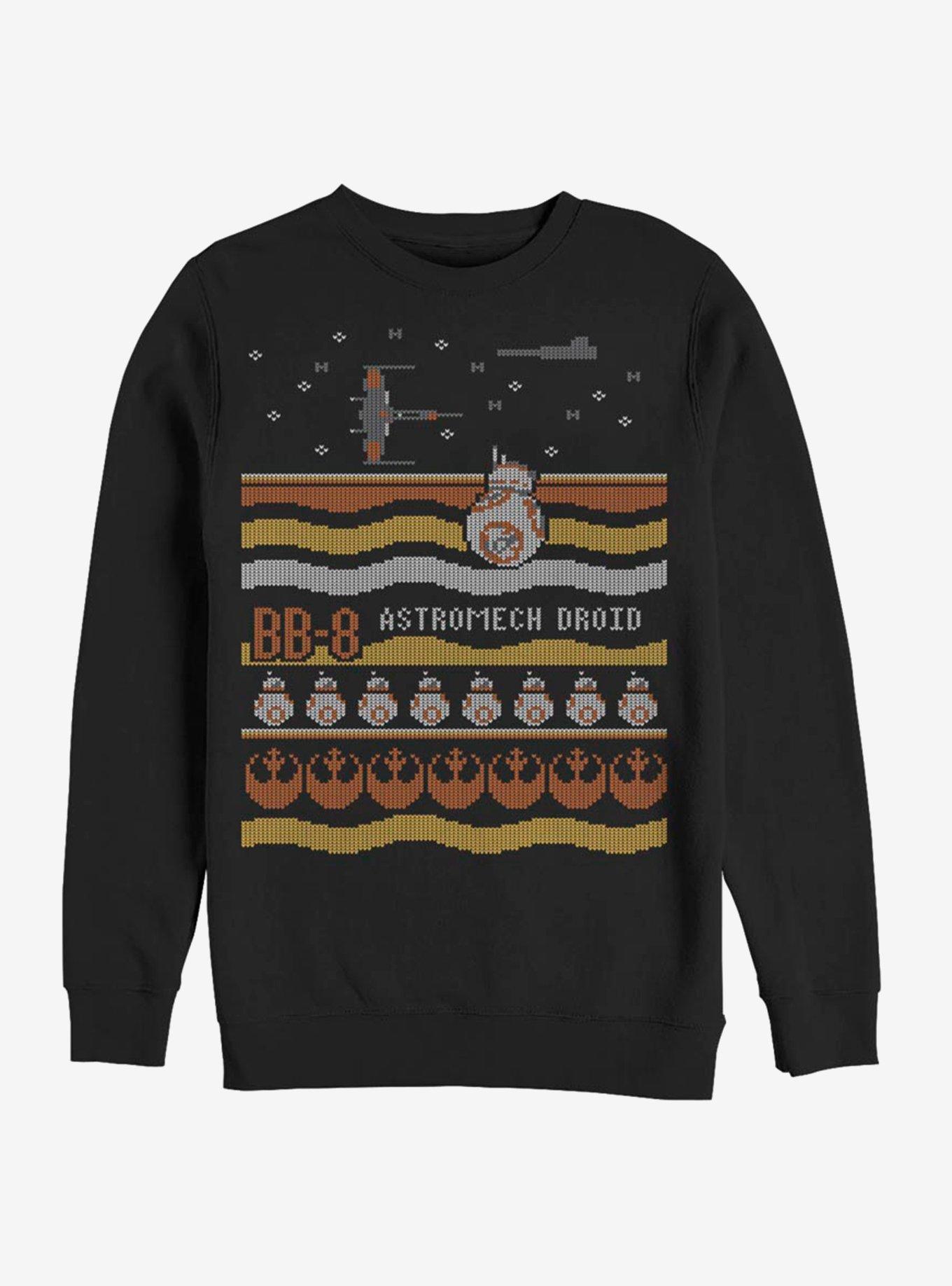 Star Wars Episode VII The Force Awakens Astromech Christmas Pattern Sweatshirt, , hi-res