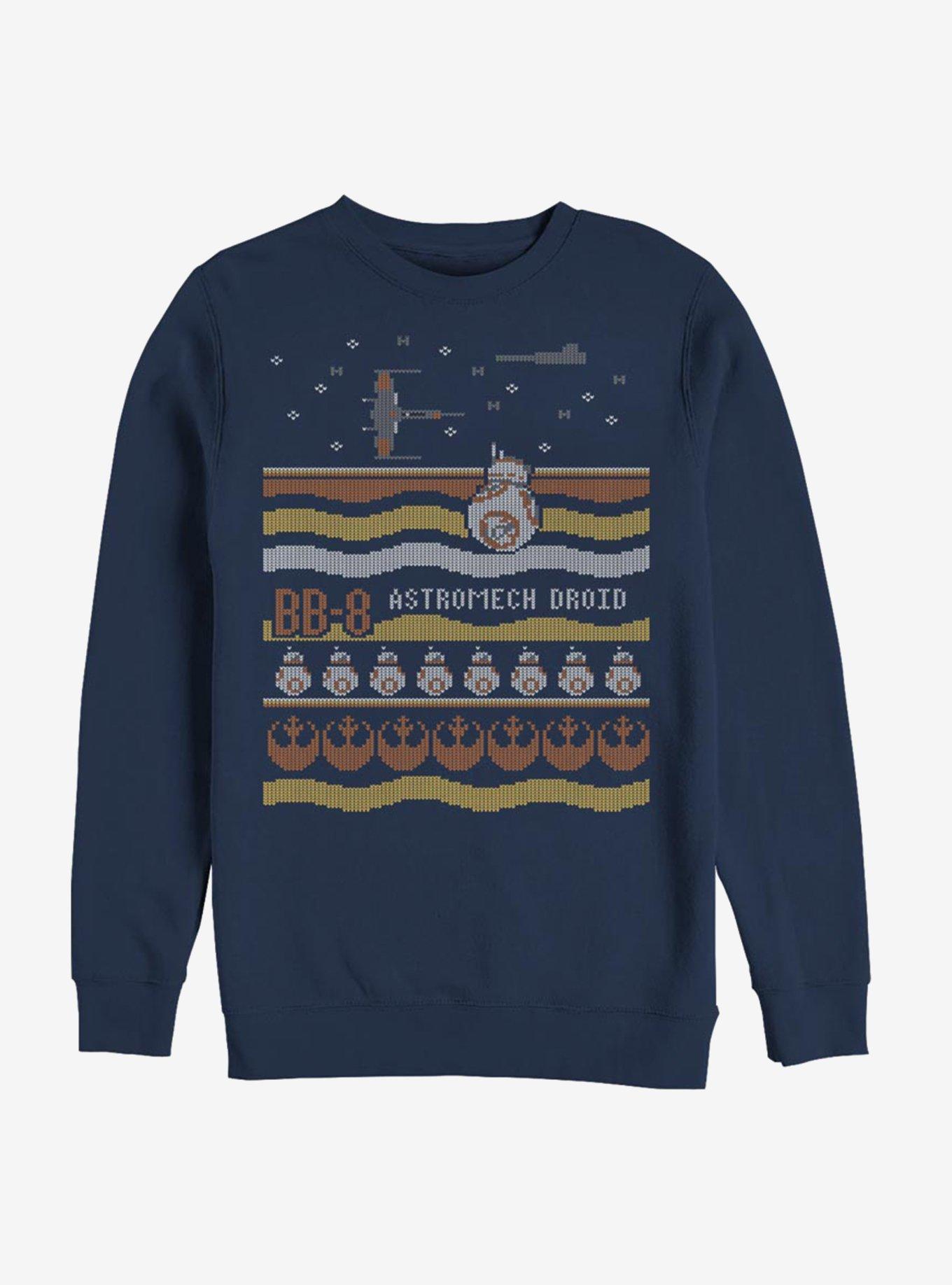 Star Wars Episode VII The Force Awakens Astromech Christmas Pattern Sweatshirt, , hi-res