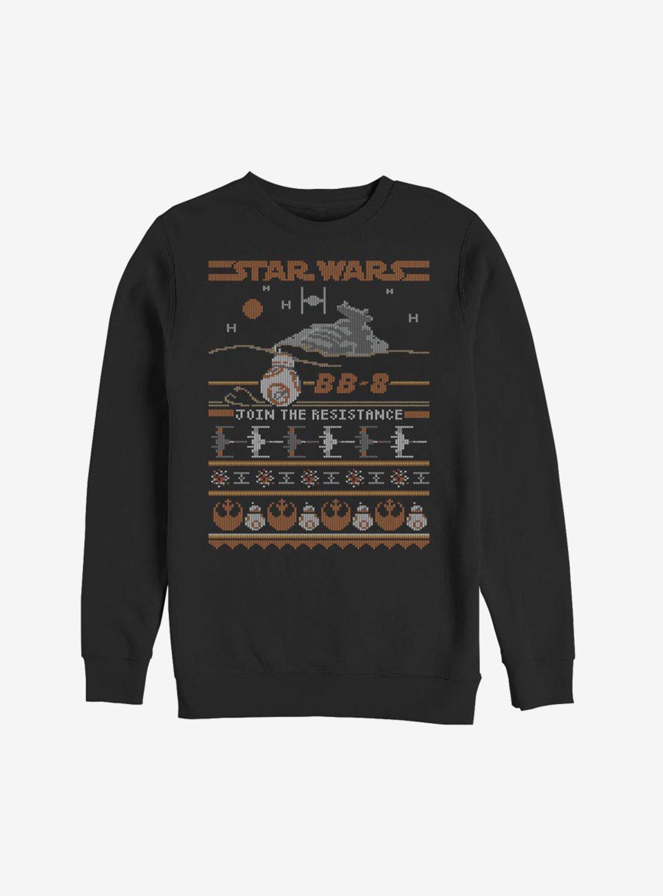 Star Wars Episode VII The Force Awakens BB-8 Resistance Christmas Pattern Sweatshirt, , hi-res