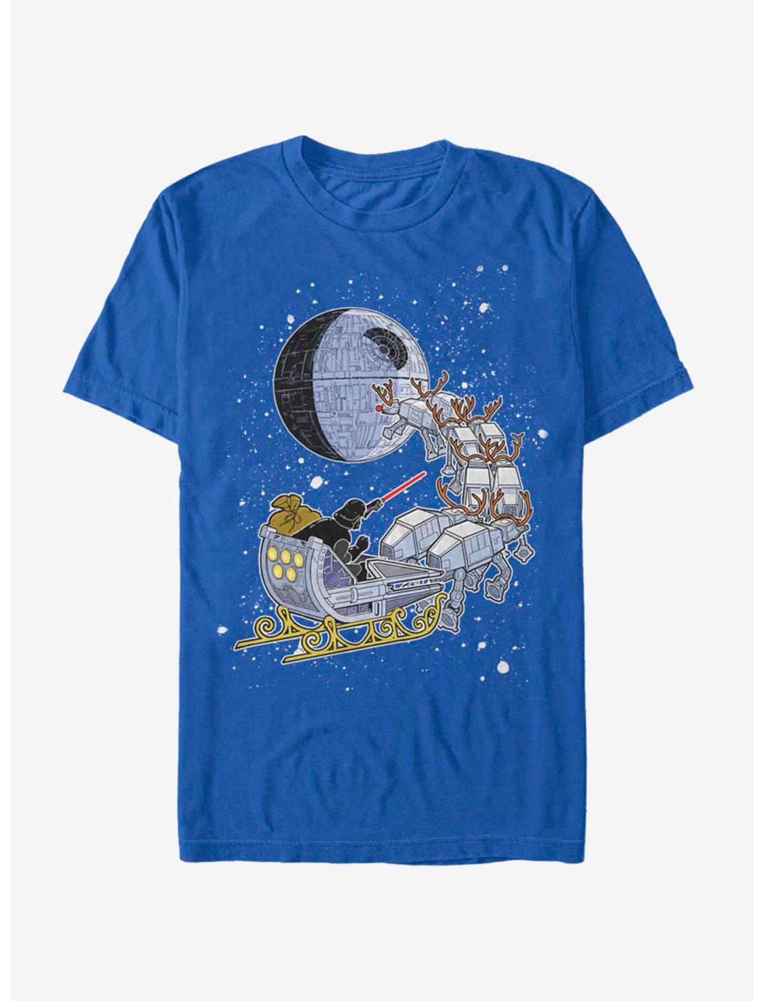 Star Wars Snow Vader Sleigh T-Shirt, ROYAL, hi-res