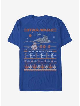 Star Wars Episode VII The Force Awakens BB-8 Resistance Christmas Pattern T-Shirt, , hi-res