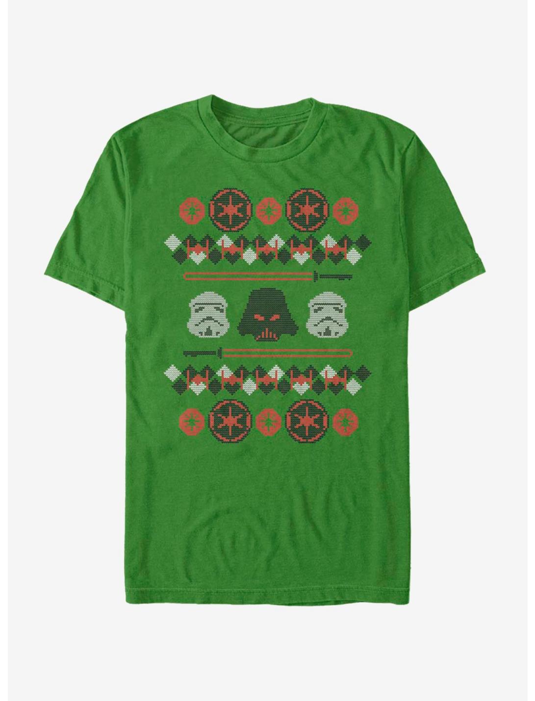 Star Wars Empire Christmas Pattern T-Shirt, KELLY, hi-res