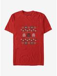 Star Wars Empire Christmas Pattern T-Shirt, RED HTR, hi-res