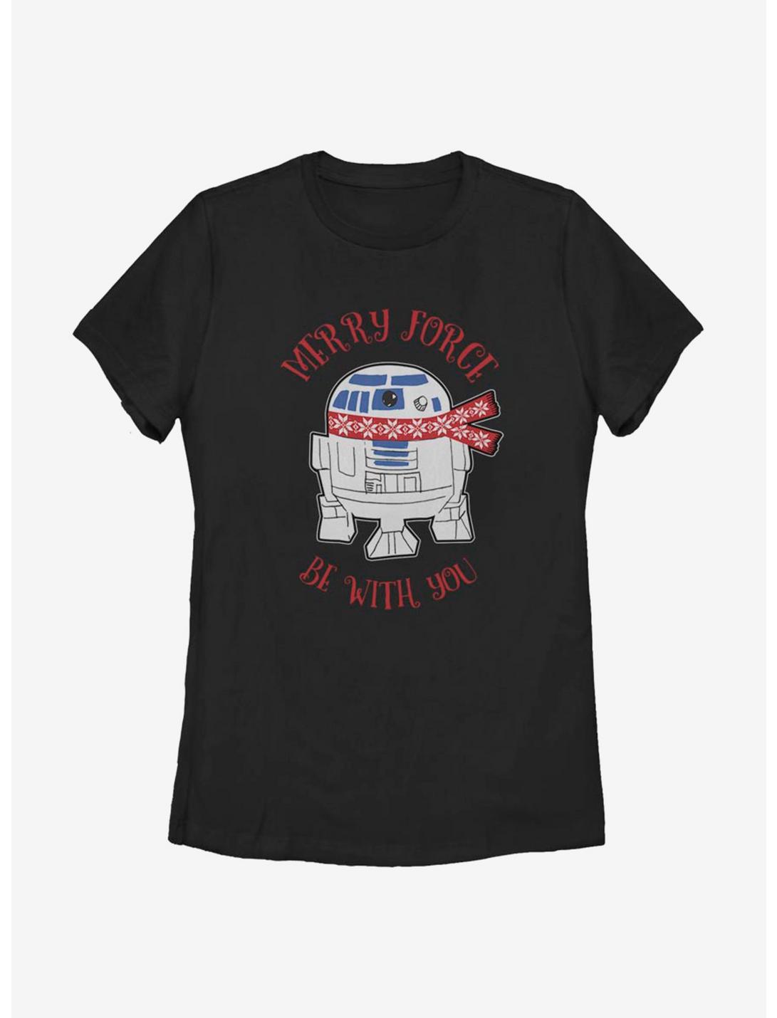 Star Wars R2D2 Christmas Womens T-Shirt, BLACK, hi-res