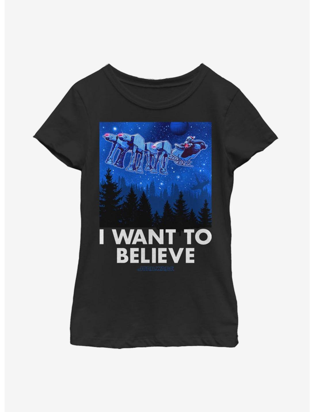 Star Wars Believer Youth Girls T-Shirt, BLACK, hi-res
