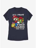 Nintendo Super Mario Give Video Games Womens T-Shirt, NAVY, hi-res
