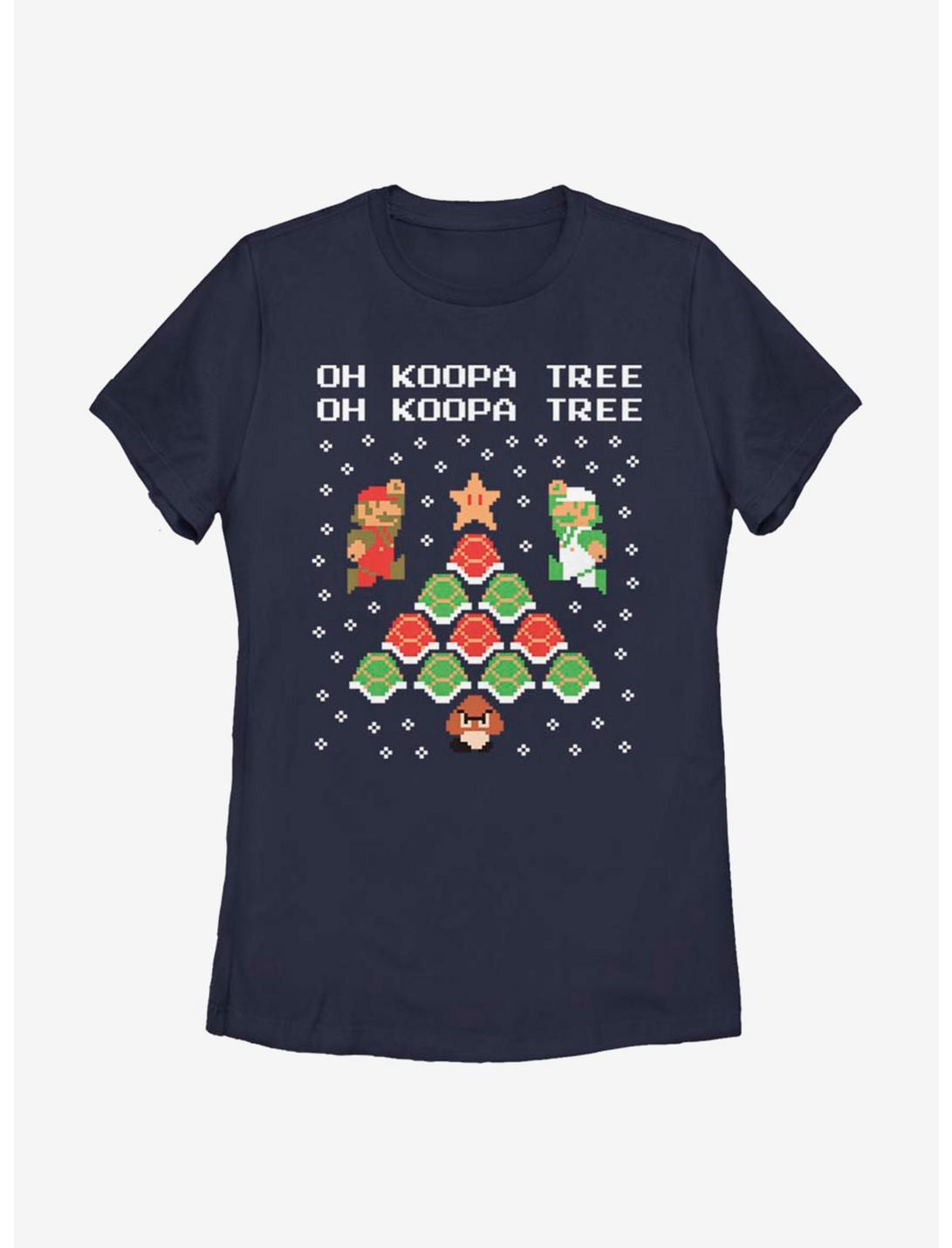 Nintendo Super Mario Koopa Tree Womens T-Shirt, NAVY, hi-res