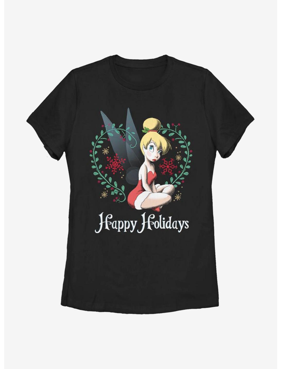 Disney Peter Pan Tink Holidays Womens T-Shirt, BLACK, hi-res
