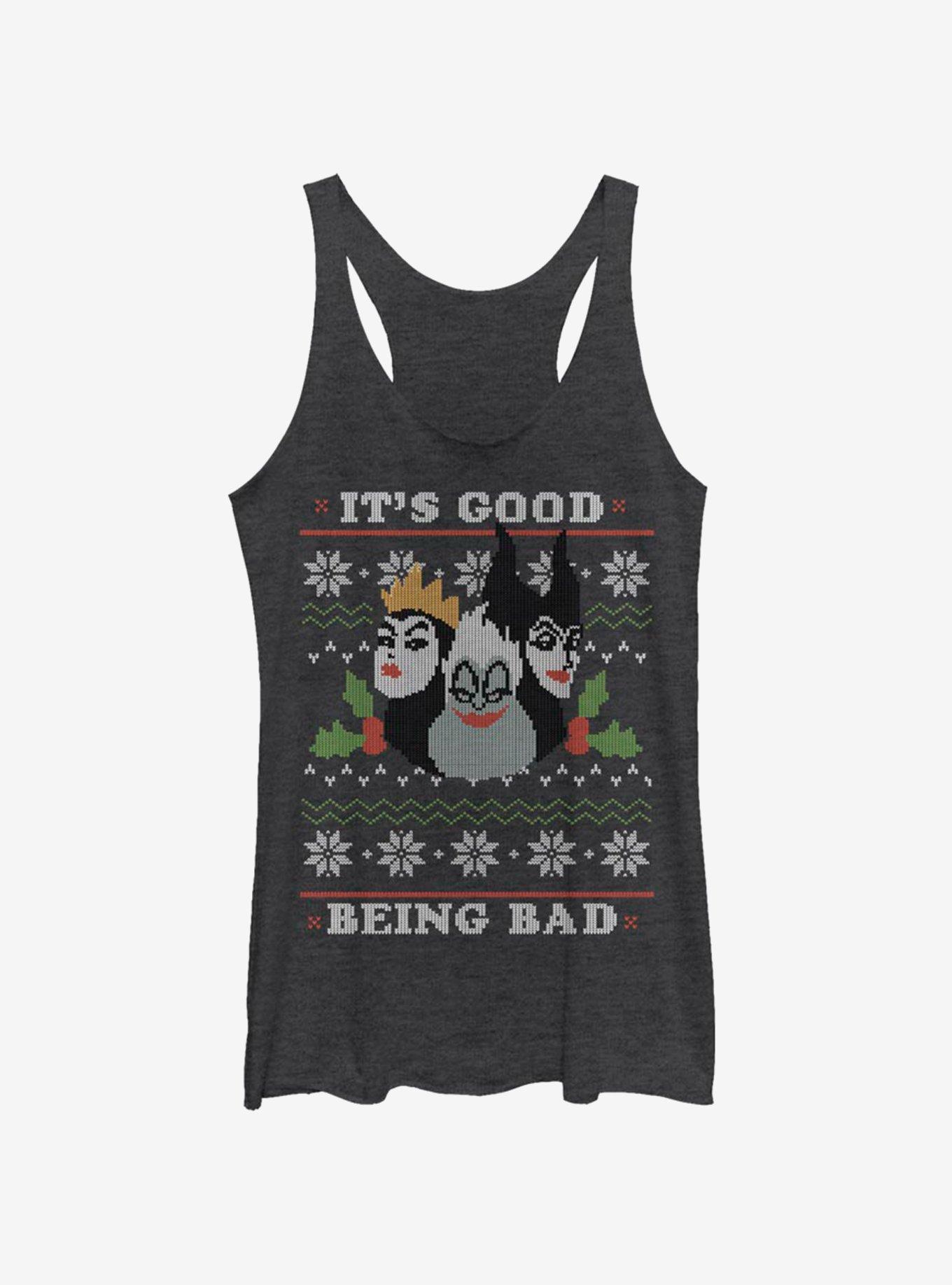 Disney Villains Cross Stitch Good Being Bad Womens Tank Top, , hi-res