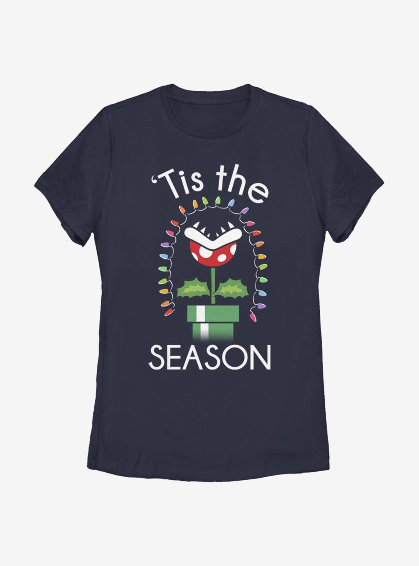 Nintendo Super Mario Christmas Piranha 'Tis The Season Womens T-Shirt, , hi-res