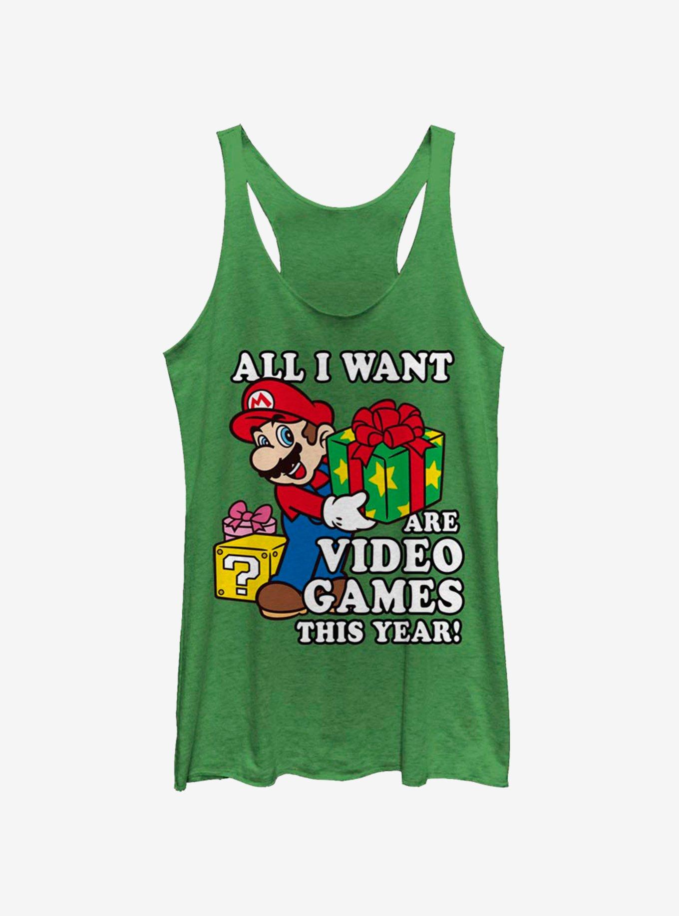 Nintendo Super Mario Give Video Games Womens Tank Top, , hi-res