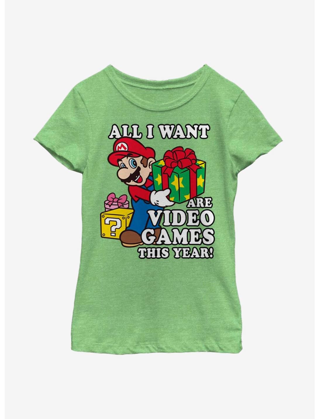 Nintendo Super Mario Give Video Games Youth Girls T-Shirt, , hi-res