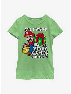 Nintendo Super Mario Give Video Games Youth Girls T-Shirt, , hi-res
