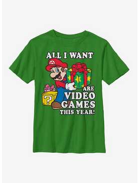 Nintendo Super Mario Give Video Games Youth T-Shirt, , hi-res