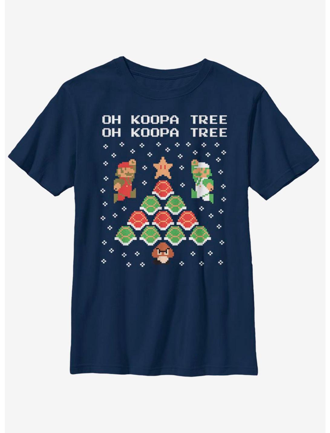 Nintendo Super Mario Koopa Tree Youth T-Shirt, NAVY, hi-res