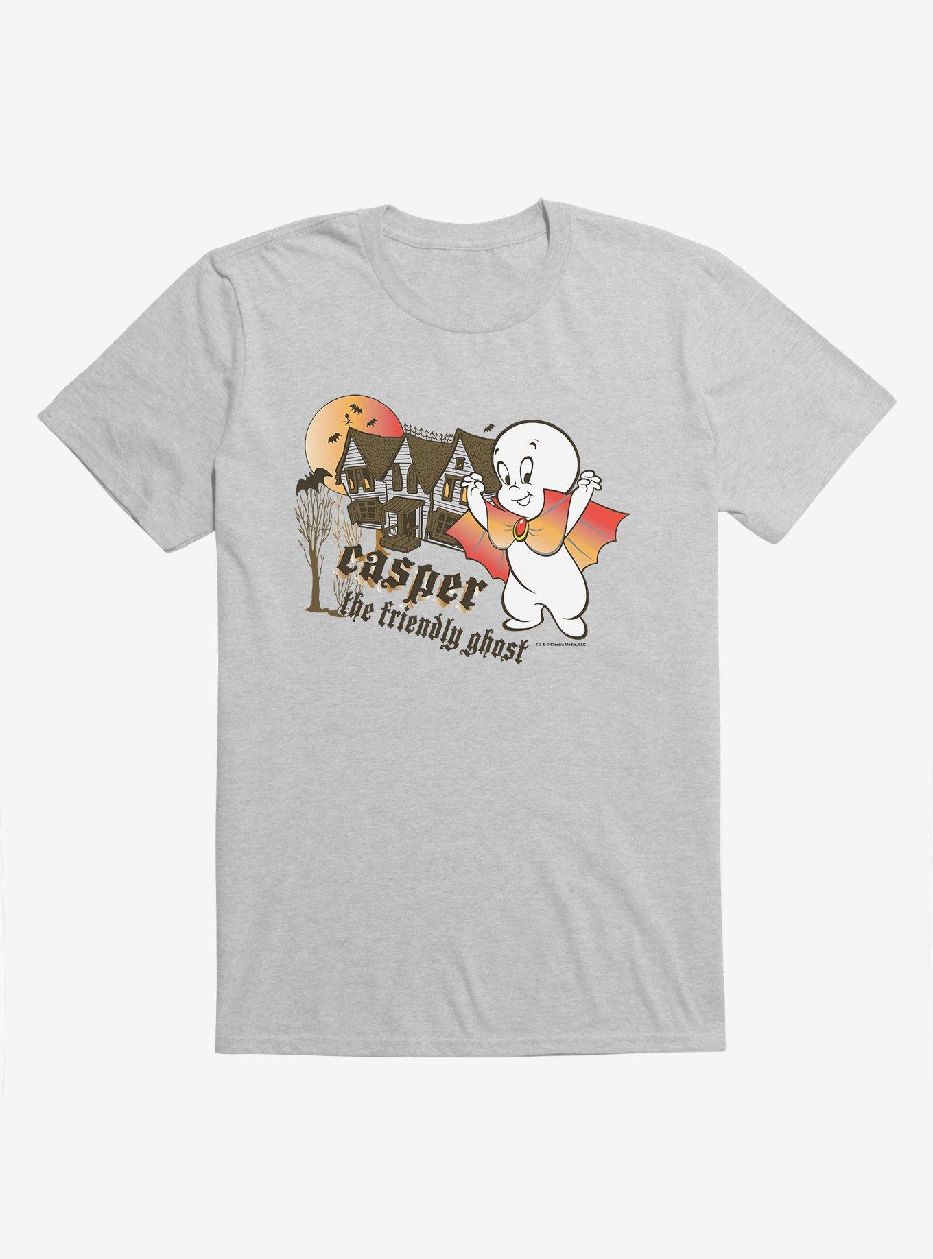 Casper The Friendly Ghost Haunted House T-Shirt, HEATHER GREY, hi-res