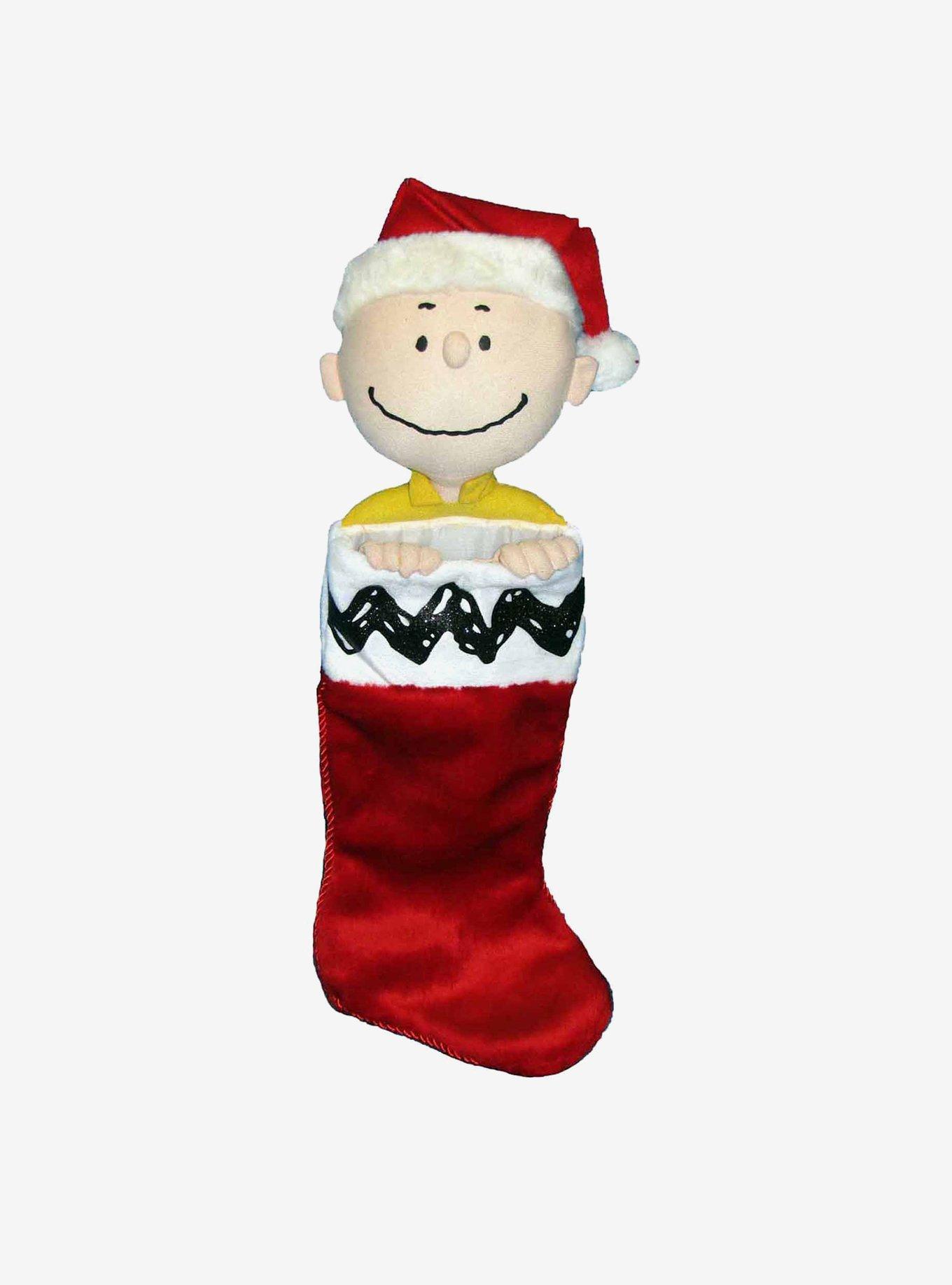 Peanuts Charlie Brown Plush Head Stocking, , hi-res