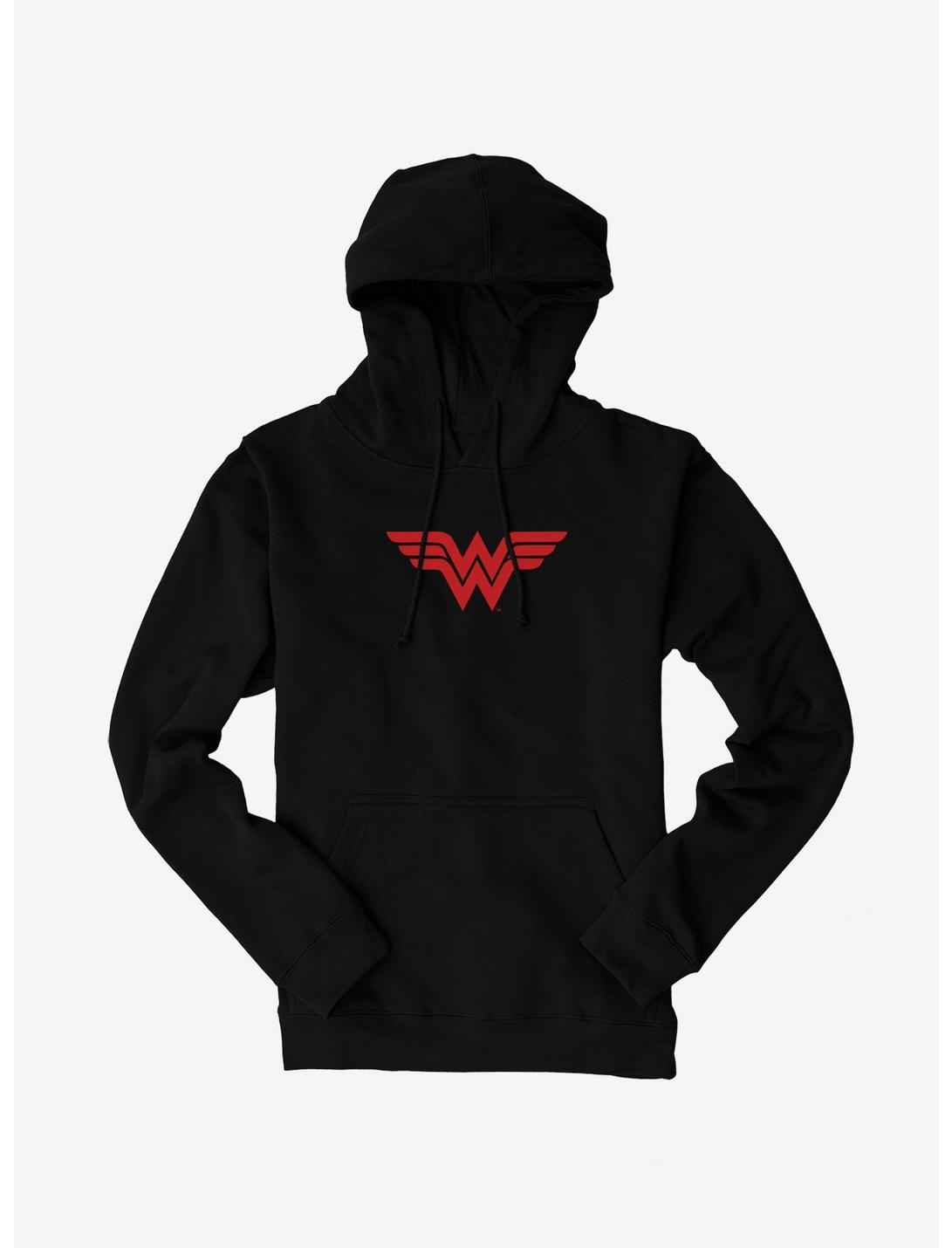DC Comics Wonder Woman Logo Hoodie, BLACK, hi-res