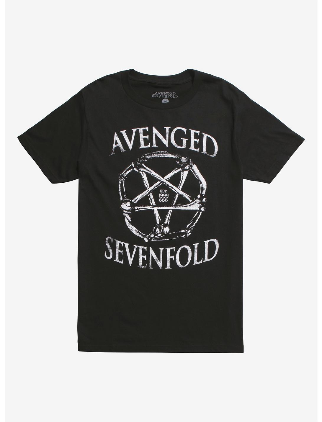 Avenged Sevenfold Waking The Fallen Pentagram T-Shirt, BLACK, hi-res