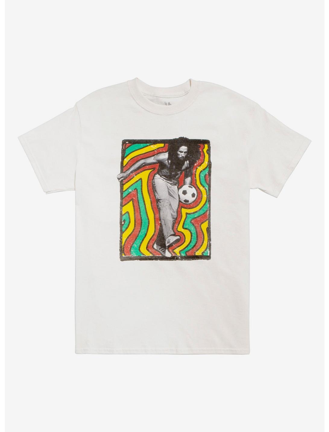 Bob Marley Rasta Soccer T-Shirt, WHITE, hi-res