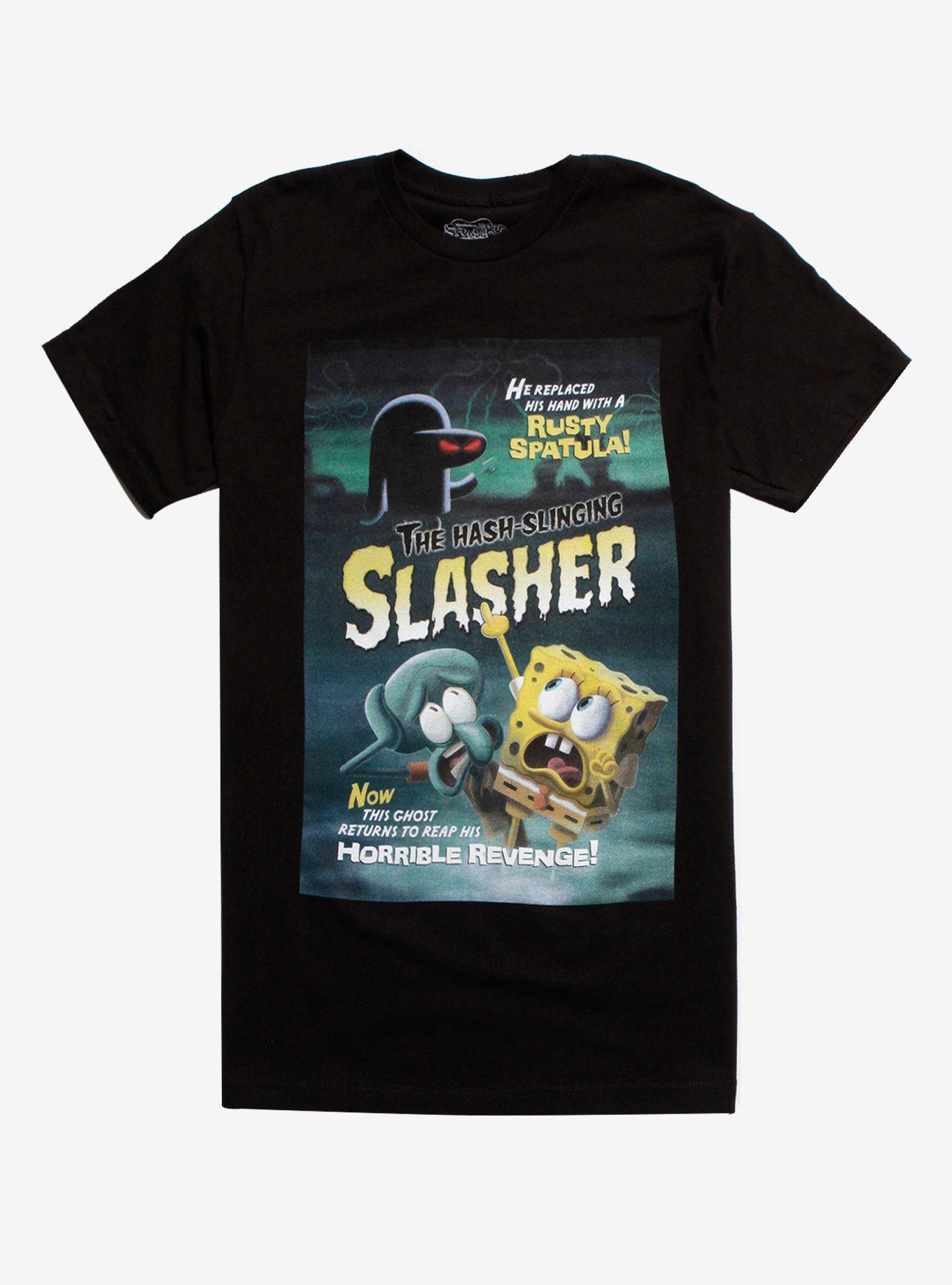 SpongeBob SquarePants Hash-Slinging Slasher T-Shirt, BLACK, hi-res