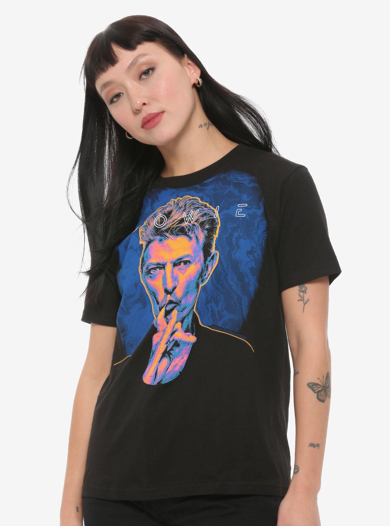 David Bowie 1995 Portrait Girls T-Shirt, BLACK, hi-res