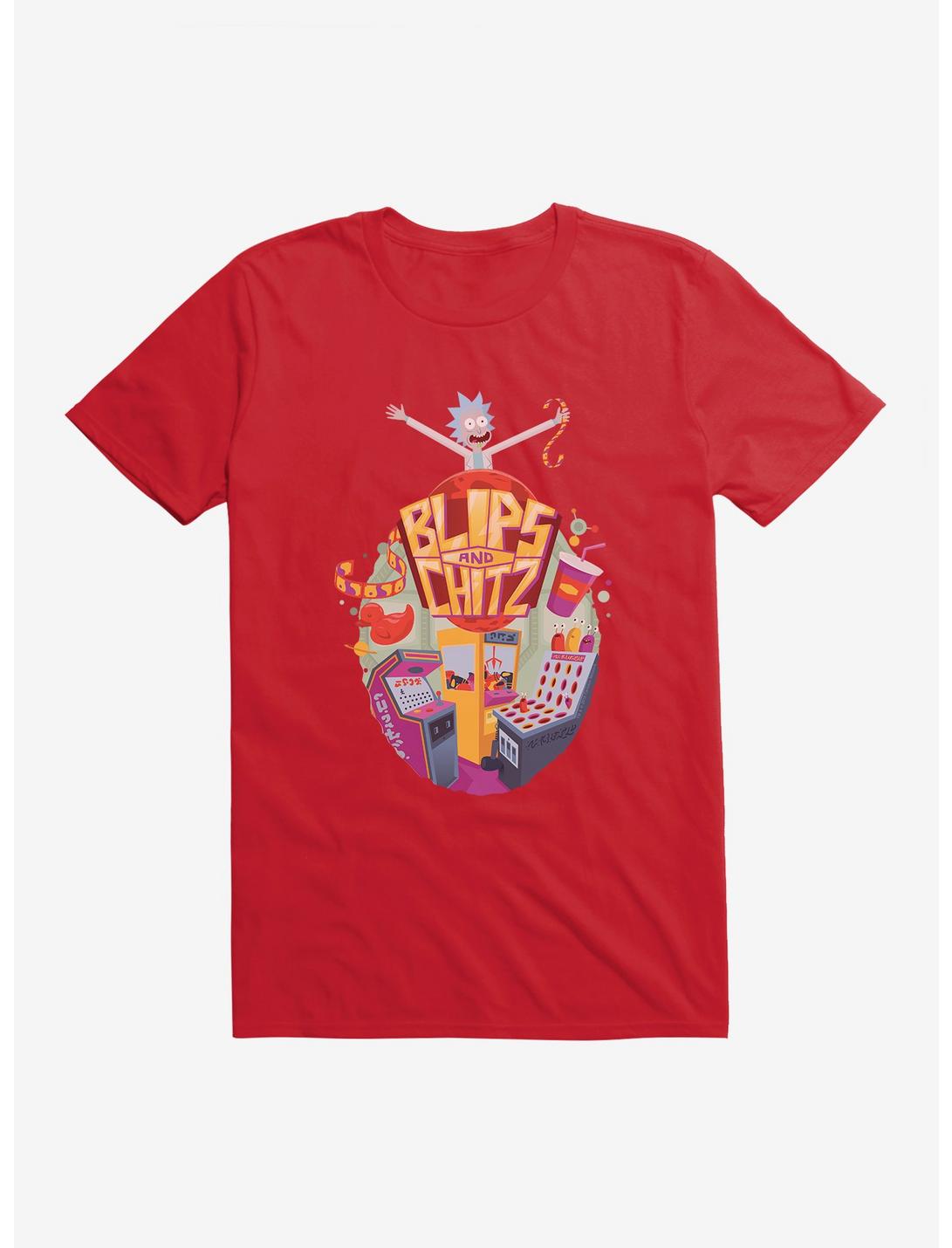 Rick and Morty Blips and Chitz T-Shirt, RED, hi-res