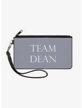 Supernatural Team Dean Text Wallet Canvas Zip Clutch, , hi-res