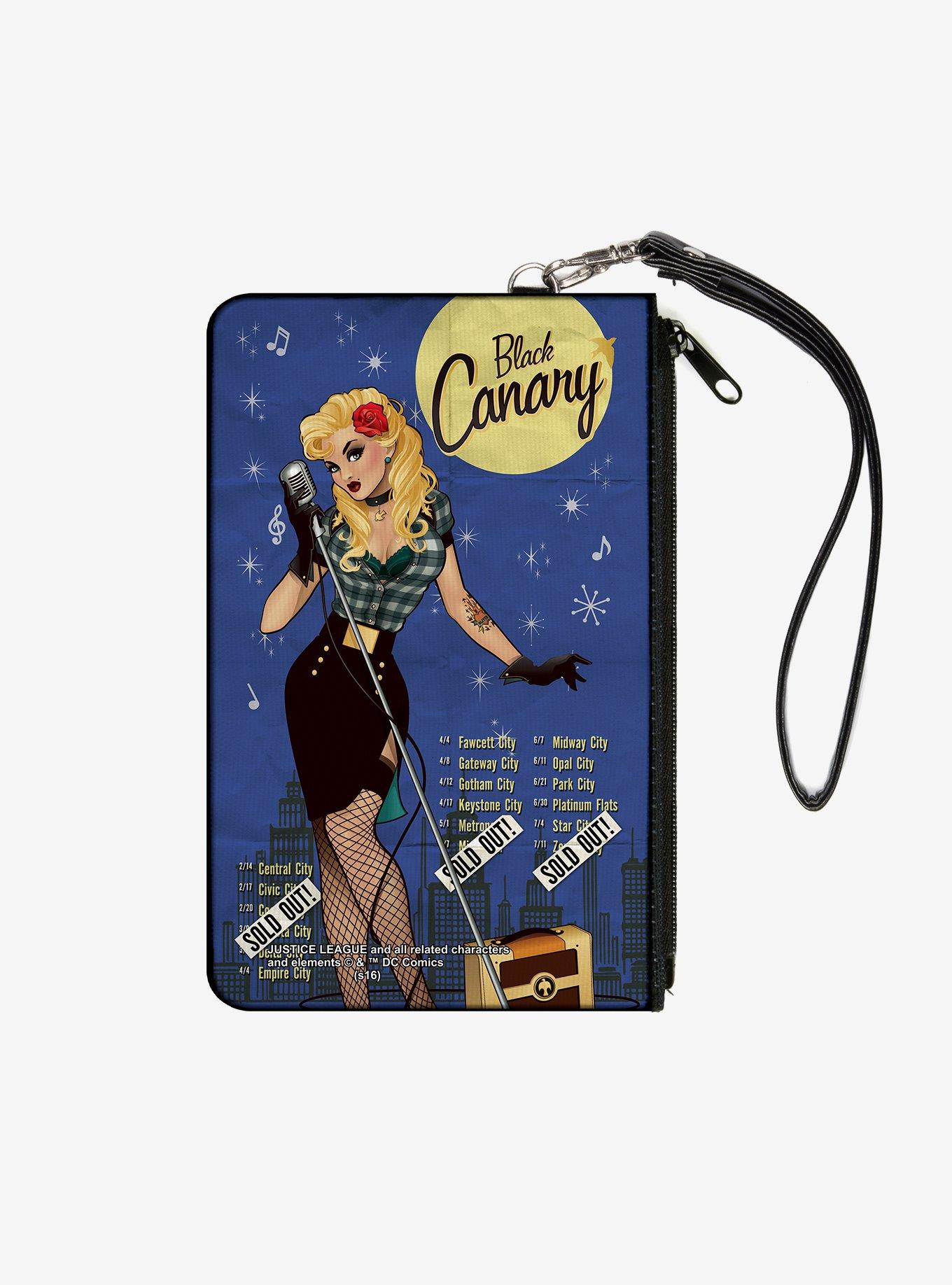 Dc Comics Black Canary Bombshell Variant Cover Sold Out Poster Wallet Canvas Zip Clutch Hot Topic